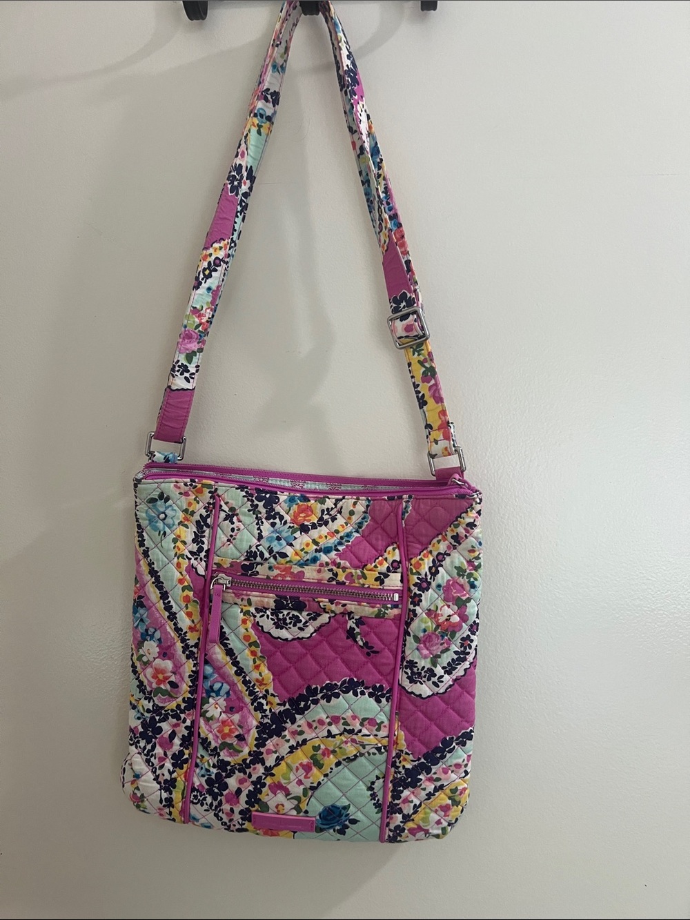 Vera Bradley Pink Floral Quilted Crossbody